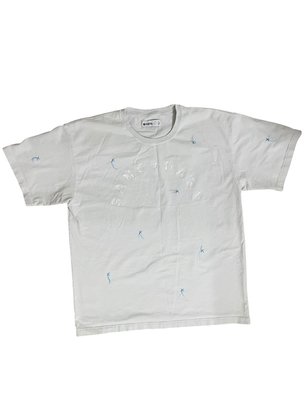 NBPA Sanctuary The 450 Performance Retreat Embroidered Boxy Tee Shirt L